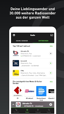 radio.net - radio and podcast screenshots
