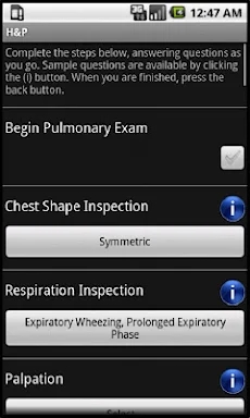 Smart Medical Apps - H&P screenshots