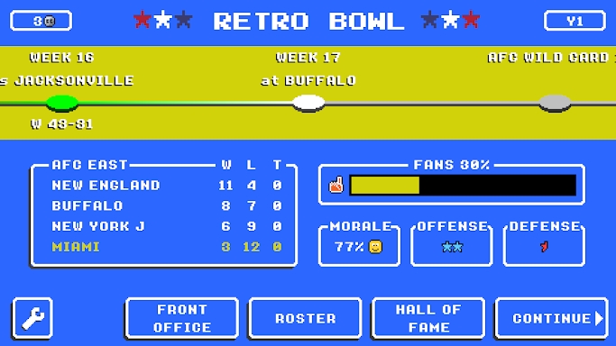 Retro Bowl screenshots