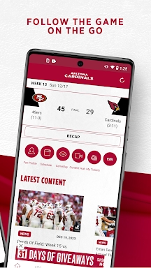 Arizona Cardinals Mobile screenshots