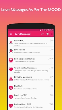 Love Messages Romantic SMS screenshots