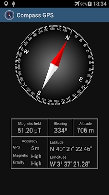 Compass with GPS screenshots