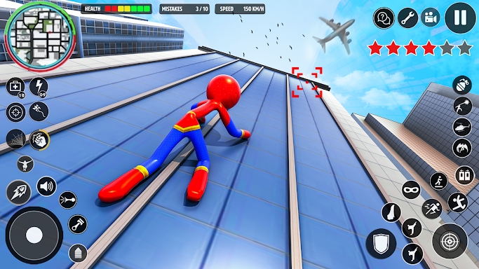 Stickman Rope Hero Spider Game screenshots