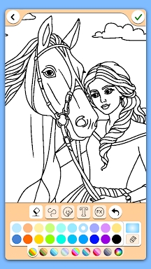 Horse coloring pages game screenshots