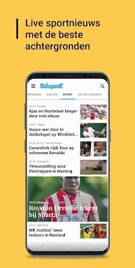 De Telegraaf nieuws-app screenshots