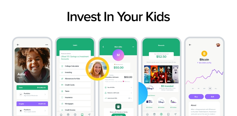 UNest: Investing for Your Kids screenshots