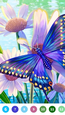 Butterfly Paint by Number Game screenshots