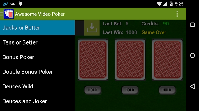 Awesome Video Poker! screenshots
