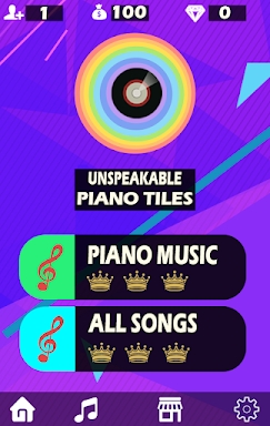 Unspeakable piano Tiles screenshots