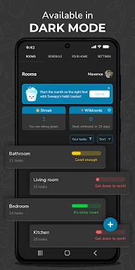 Sweepy: Home Cleaning Schedule screenshots