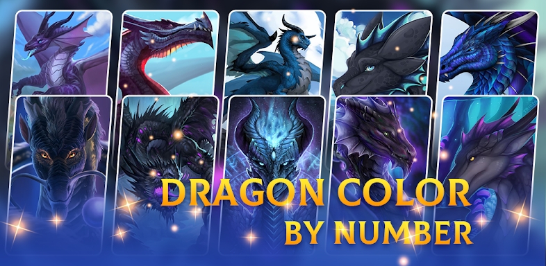Dragon Color by Number Game screenshots