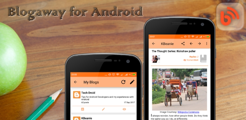 Blogaway for Android screenshots