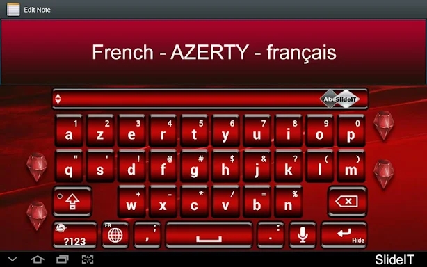 SlideIT French AZERTY Pack screenshots