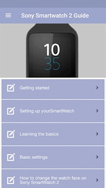 Sony Smartwatch 2 SW2 Guide screenshots