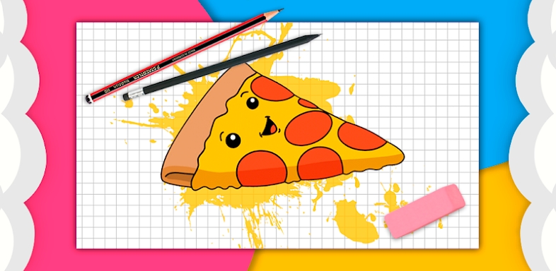 How to draw cute food by steps screenshots