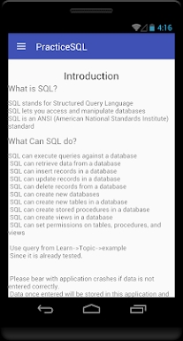 PracticeSQL screenshots
