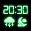 Weather Night Dock with clock icon