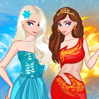 Icy or Fire dress up game screenshots