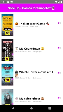 Slide Up - Games for Snapchat! screenshots