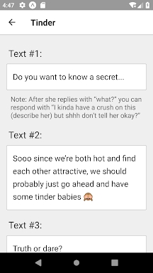 Texting Girls Guide Lite screenshots