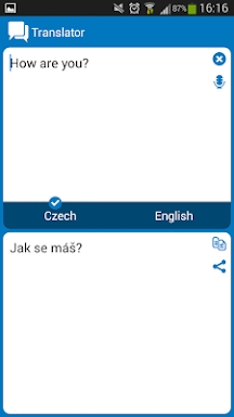 Czech - English dictionary screenshots