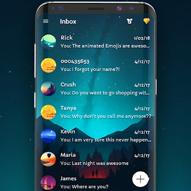 Aurora messenger theme screenshots