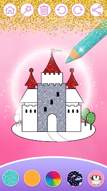 Glitter Dress Coloring Pages for Girls screenshots