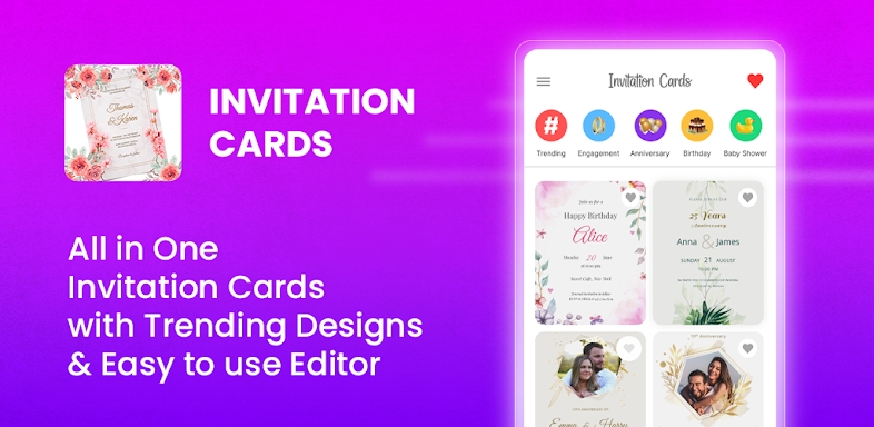 Stylish Invitation Card Maker screenshots
