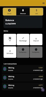 Crypto Cloud Miner App screenshots