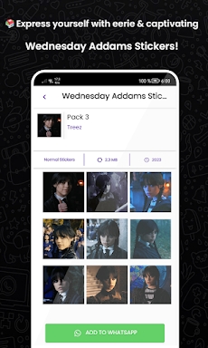 Wednesday Addams Stickers screenshots
