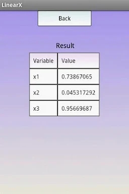 Linear Equation System Solver screenshots