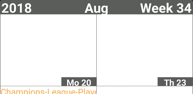 Weekly Calendar screenshots