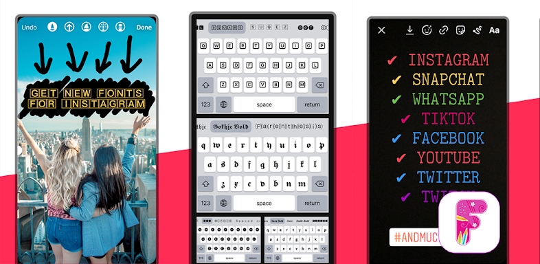 Fonts&Emoji-Themes keyboard screenshots