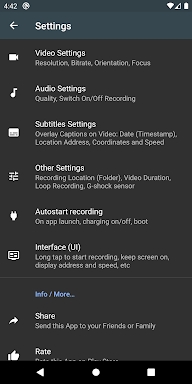 Droid Dashcam - Video Recorder screenshots