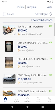 Public Surplus Buyers App screenshots