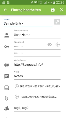 Keepass2Android Password Safe screenshots
