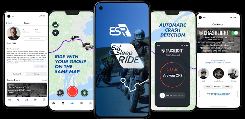 EatSleepRIDE Motorcycle GPS screenshots