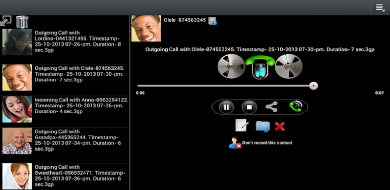 Automatic Call Recorder screenshots