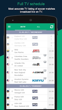 Soccer Live on TV screenshots