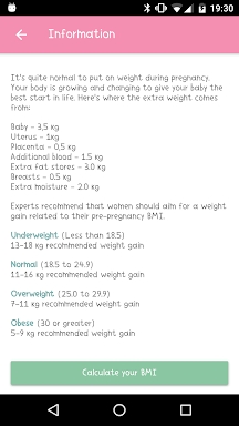 Pregnancy Weight Tracker screenshots