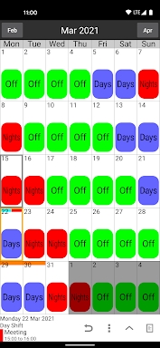 Shift Work Calendar screenshots