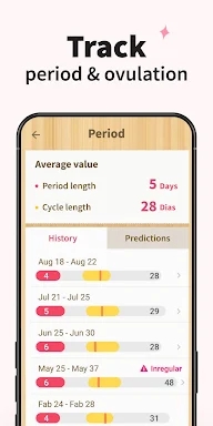 Period Calendar Period Tracker screenshots