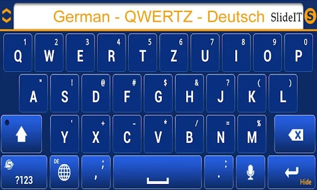SlideIT German QWERTZ Pack screenshots