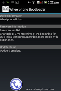 Wheelphone bootloader screenshots