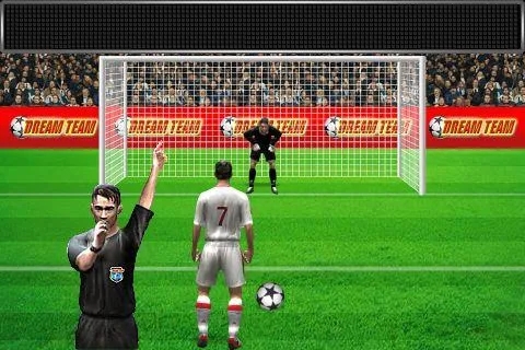 Football penalty. Shots on goa screenshots