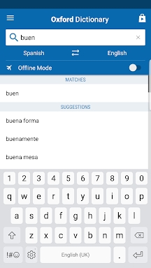 Oxford Spanish Dictionary screenshots