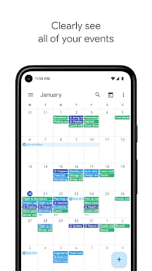 Google Calendar screenshots