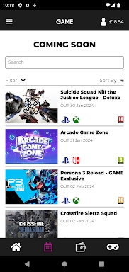 GAME Reward Mobile App screenshots