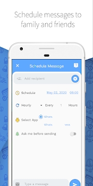 Wasavi: Auto message scheduler screenshots