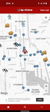SpotCrime+ Crime Map screenshots